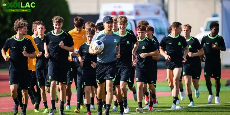 U17 Việt Nam chuẩn bị cho trận đấu với U17 Australia